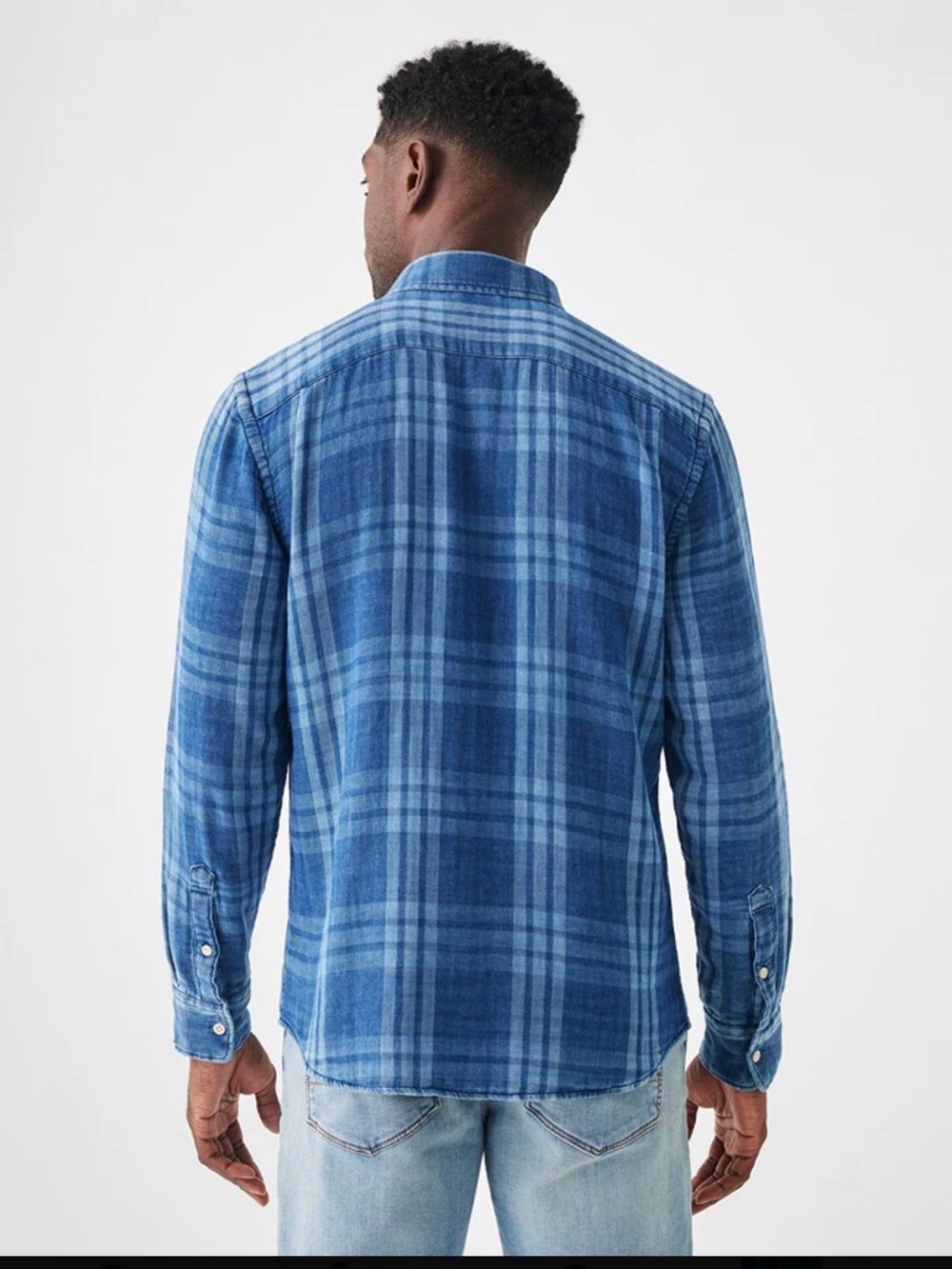 Faherty The Tony Doublecloth Shirt in Indigo Mist - Picture 2 of 5